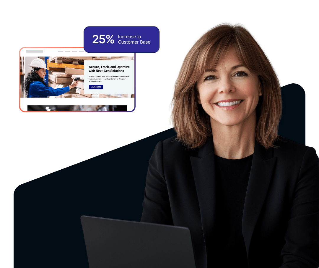 Graphic of a businesswoman